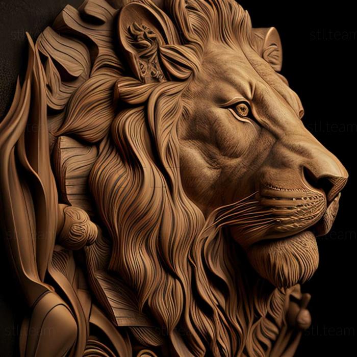 3д модель льва